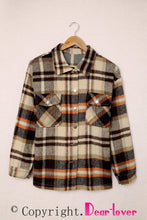Load image into Gallery viewer, Geometric Plaid Print Pocketed Shacket