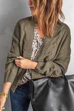 Load image into Gallery viewer, Olive Chunky Wide Long Sleeve Knit Cardigan