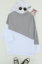 Load image into Gallery viewer, Patchwork Dropped Shoulder Sweatshirt