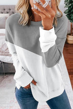 Load image into Gallery viewer, Patchwork Dropped Shoulder Sweatshirt