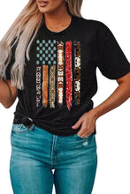 Load image into Gallery viewer, Western American Flag Print Short Sleeve Graphic Tee