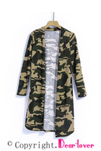 Load image into Gallery viewer, Camo Print Long Cardigan