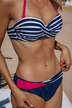 Load image into Gallery viewer, Halter Bandeau Striped Bikini