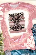 Load image into Gallery viewer, Tie Dye Contrast Leopard Rabbit Graphic T Shirt