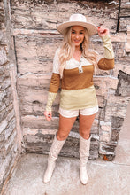 Load image into Gallery viewer, Striped Color Block Henley Top