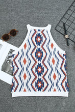 Load image into Gallery viewer, Aztec Geometric Print Knitted Tank Top