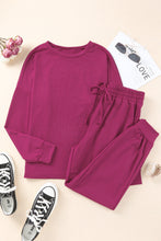 Load image into Gallery viewer, Long Sleeve Pullover and Jogger Pants Lounge Set