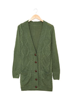 Load image into Gallery viewer, Front Pocket and Buttons Closure Cardigan