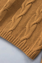 Load image into Gallery viewer, Cuddle Weather Cable Knit Handmade Turtleneck Sweater