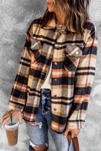 Load image into Gallery viewer, Geometric Plaid Print Pocketed Shacket