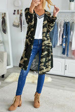 Load image into Gallery viewer, Camo Print Long Cardigan