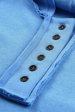 Load image into Gallery viewer, Casual Button Solid Patchwork Trim Hoodie