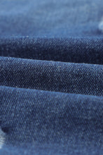 Load image into Gallery viewer, Lapel Distressed Raw Hem Buttons Denim Jacket