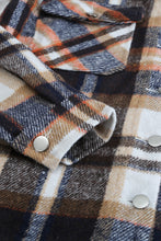 Load image into Gallery viewer, Geometric Plaid Print Pocketed Shacket