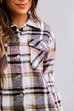 Load image into Gallery viewer, Geometric Plaid Print Pocketed Shacket