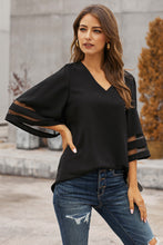 Load image into Gallery viewer, Flare Sleeve V Neck Loose Blouse