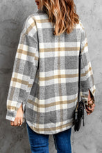 Load image into Gallery viewer, Plaid Print Pocket Women Shacket