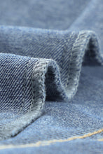 Load image into Gallery viewer, Lapel Distressed Raw Hem Buttons Denim Jacket