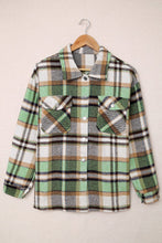 Load image into Gallery viewer, Geometric Plaid Print Pocketed Shacket
