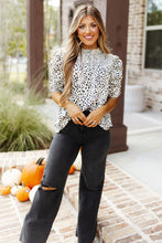 Load image into Gallery viewer, Smocking Detail Bubble Sleeve Blouse