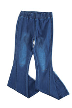 Load image into Gallery viewer, Distressed Bell Bottom Denim Pants