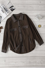 Load image into Gallery viewer, Turn Down Collar Buttoned Shirt Jacket
