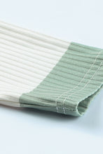 Load image into Gallery viewer, Color Block Ribbed Long Sleeve Top with Pocket