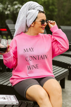 Load image into Gallery viewer, May Contain Wine Crew Neck Plus Size Sweatshirt