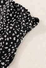 Load image into Gallery viewer, Leopard Print Belted V Neck Short Sleeve Romper
