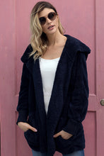 Load image into Gallery viewer, Soft Fleece Hooded Open Front Coat