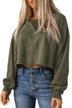 Load image into Gallery viewer, Drop Shoulder Cropped Sweatshirt