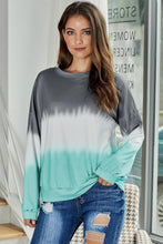 Load image into Gallery viewer, Color Block Tie Dye Pullover Sweatshirt