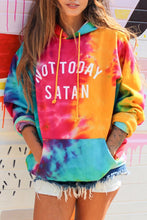 Load image into Gallery viewer, Not Today Satan Tie Dye Hoodie