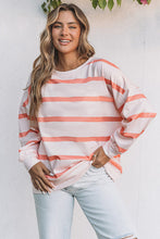 Load image into Gallery viewer, Stripe Striped Drop Shoulder Pullover Sweatshirt