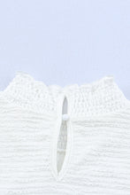 Load image into Gallery viewer, Frilled Smocked Neck Textured Bishop Sleeve Blouse