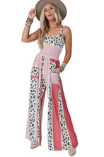Load image into Gallery viewer, Color Block Mix Print Pocketed Jumpsuit