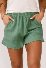 Load image into Gallery viewer, High Waist Pocketed Ruffle Shorts