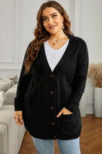Load image into Gallery viewer, Front Pocket and Buttons Closure Cardigan