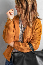 Load image into Gallery viewer, Khaki Chunky Wide Long Sleeve Knit Cardigan