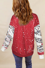 Load image into Gallery viewer, Valentines Heifer Graphic Print Leopard Bleached Sweatshirt