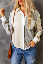 Load image into Gallery viewer, Contrast Trim Colorblock Knit Shirt