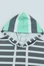 Load image into Gallery viewer, Striped Drawstring Long Sleeve Hoodie