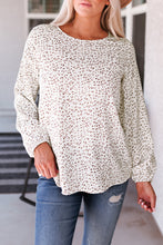 Load image into Gallery viewer, Crew Neck Long Sleeve Blouse