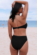 Load image into Gallery viewer, Halter O-ring Ruched Bust One Piece Swimsuit
