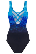 Load image into Gallery viewer, Gradient Criss Cross Back One Piece Swimsuit
