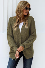 Load image into Gallery viewer, Olive Chunky Wide Long Sleeve Knit Cardigan