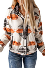 Load image into Gallery viewer, Western Aztec Snap Buttoned Fleece Jacket