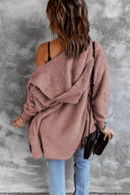 Load image into Gallery viewer, Soft Fleece Hooded Open Front Coat