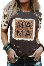 Load image into Gallery viewer, Bleached Leopard MAMA Graphic Crew Neck Tee