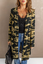 Load image into Gallery viewer, Camo Print Long Cardigan